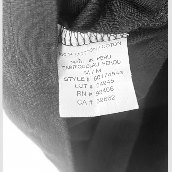 THEORY Black Long Sleeve V-Neck Cotton Shirt Size M - Picture 4 of 4